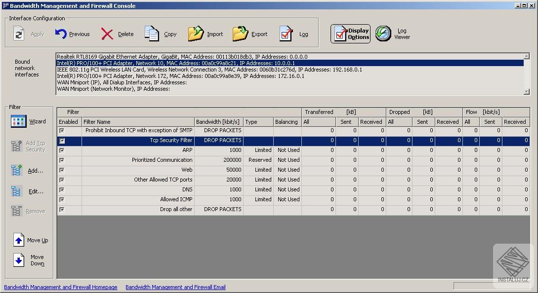 Bandwidth Management and Firewall Lite