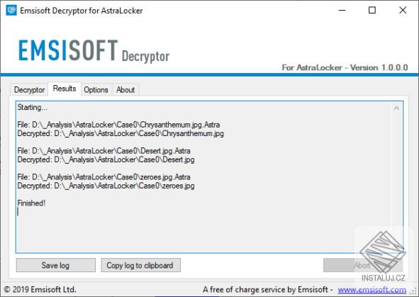 Emsisoft Decryptor for AstraLocker
