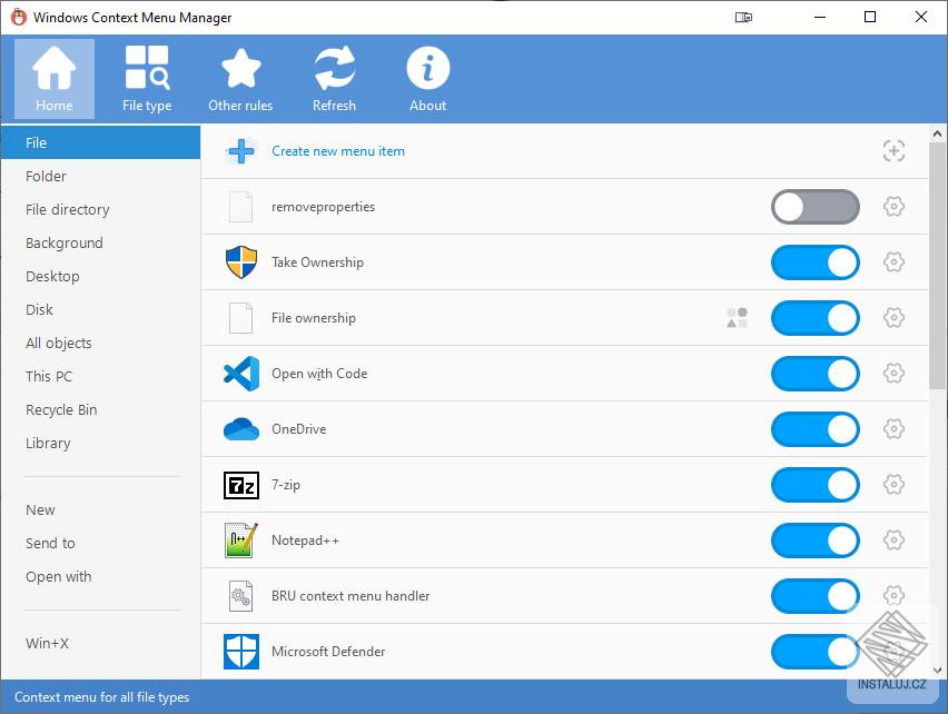 ContextMenuManager
