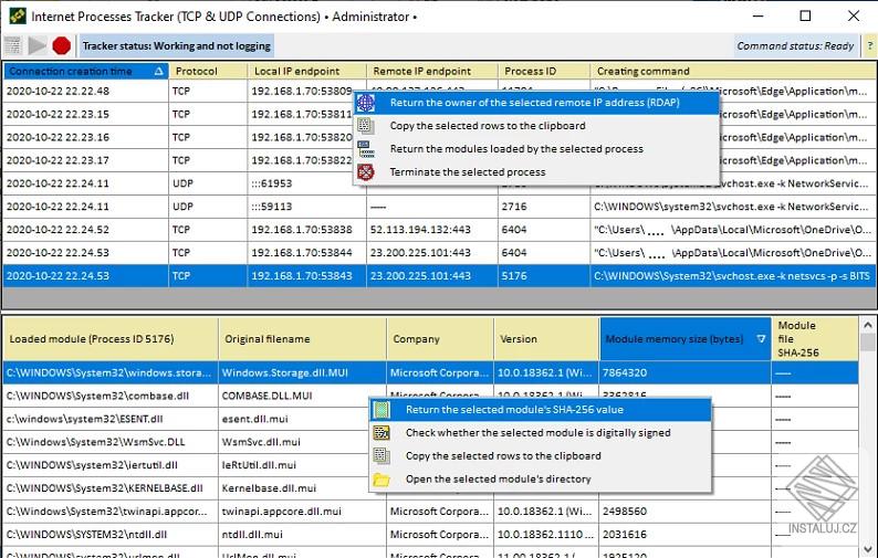 Internet Processes Tracker