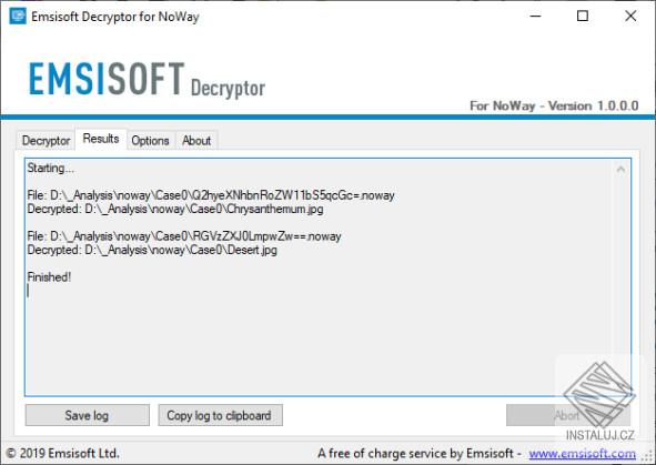 Emsisoft Decryptor for NoWay