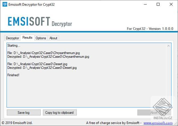 Emsisoft Decryptor for Crypt32