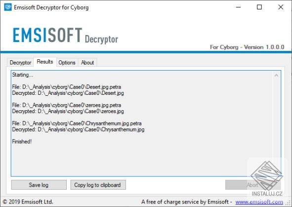 Emsisoft Decryptor for Cyborg