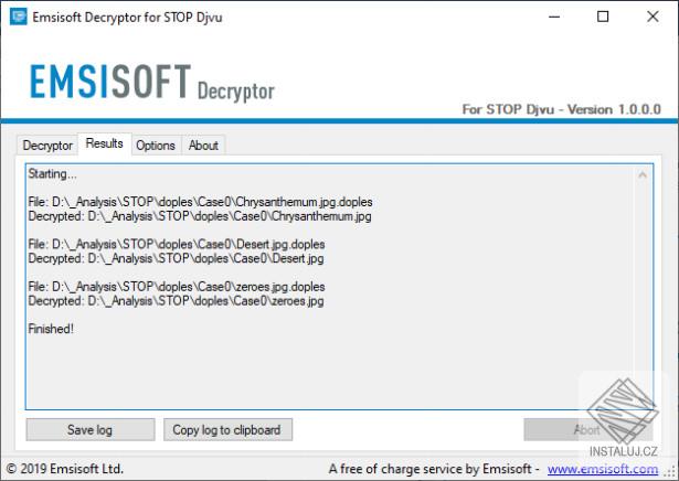 Emsisoft Decryptor for STOP Djvu