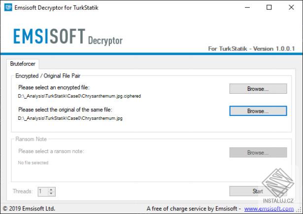 Emsisoft Decryptor for TurkStatik