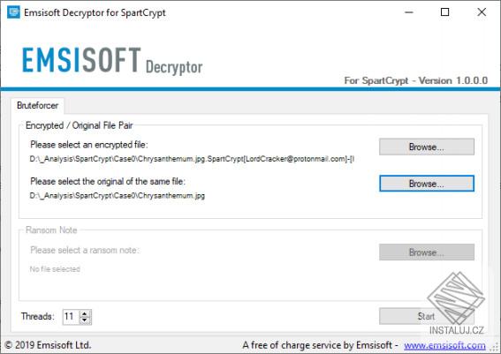 Emsisoft Decryptor for SpartCrypt