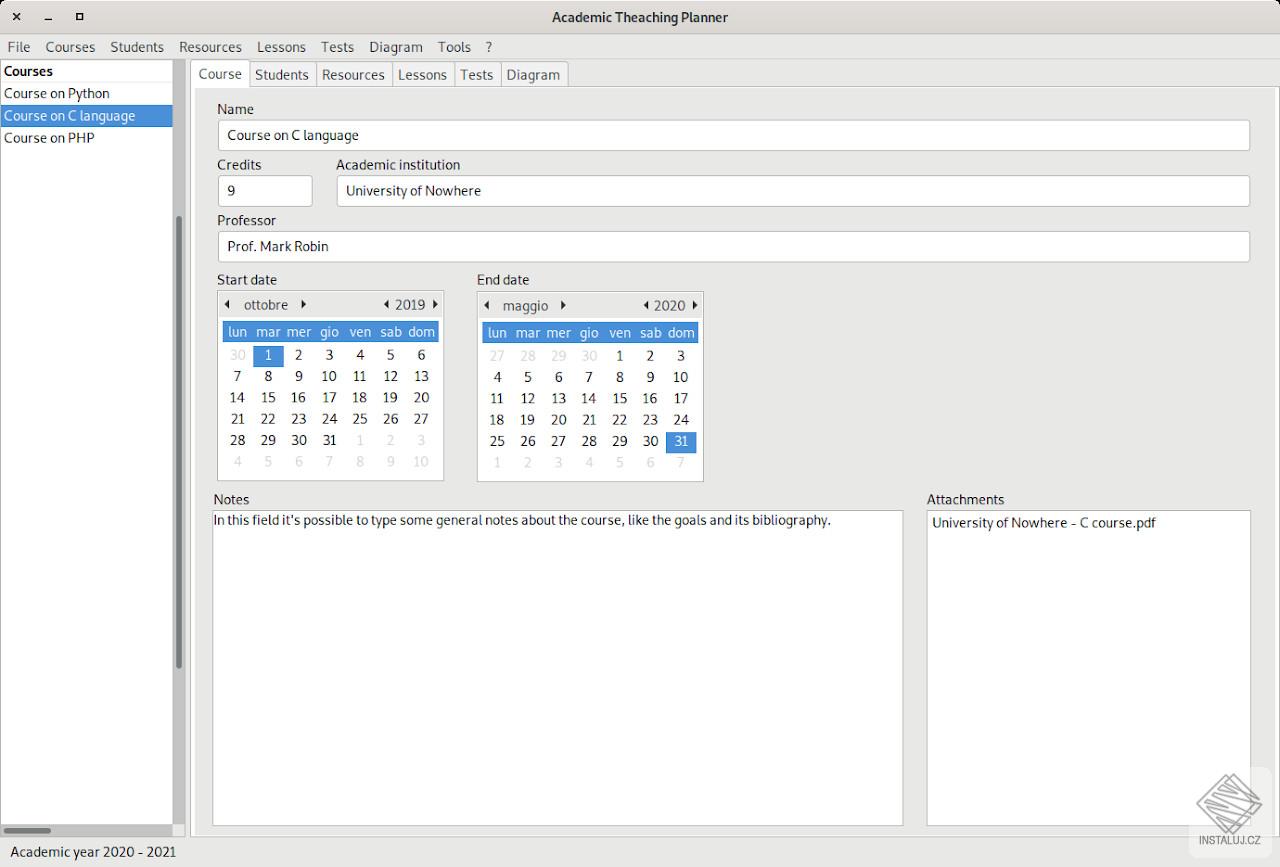 Academic Teaching Planner