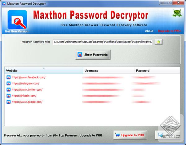 Maxthon Password Decryptor