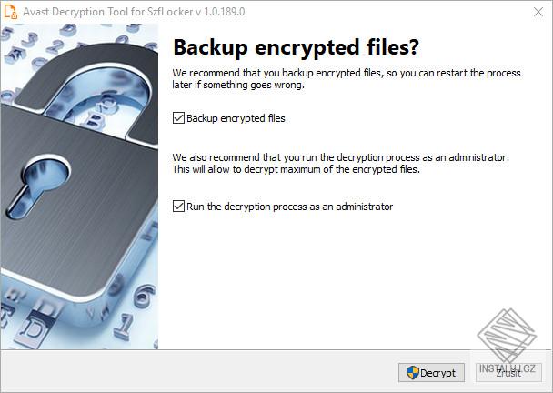 Avast Decryption Tool for SzfLocker