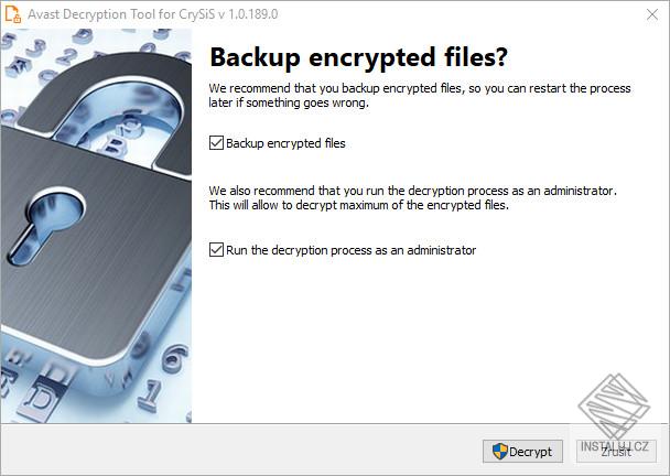 Avast Decryption Tool for CrySiS