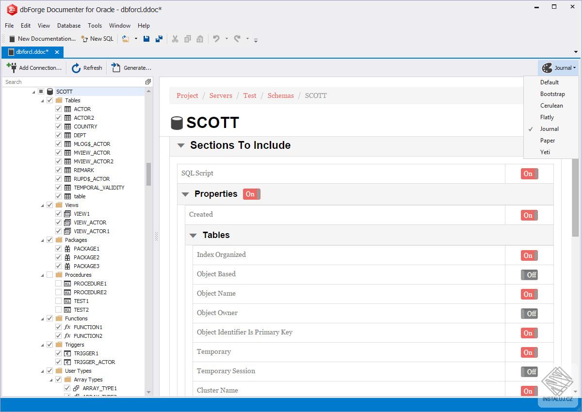 dbForge Documenter for Oracle