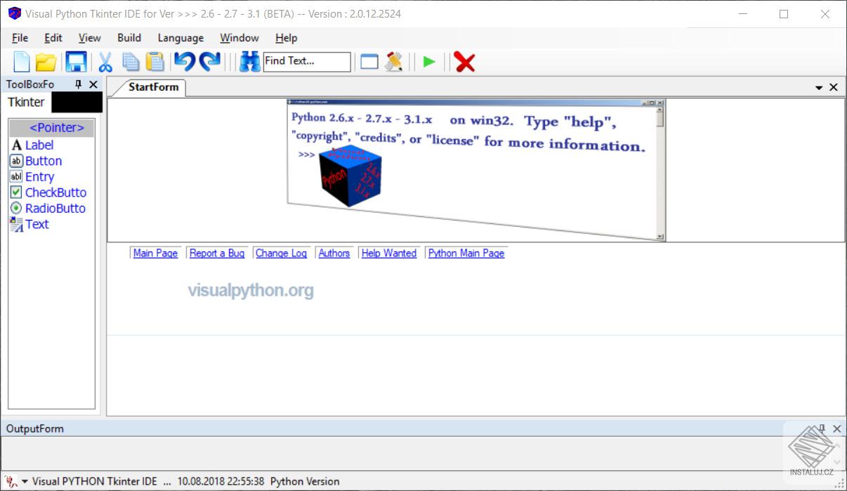 Visual Tkinter Python IDE