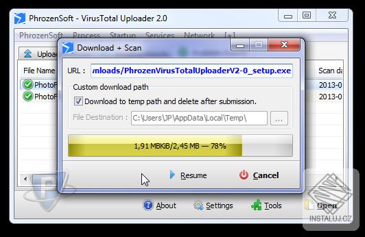 PhrozenSoft VirusTotal Uploader
