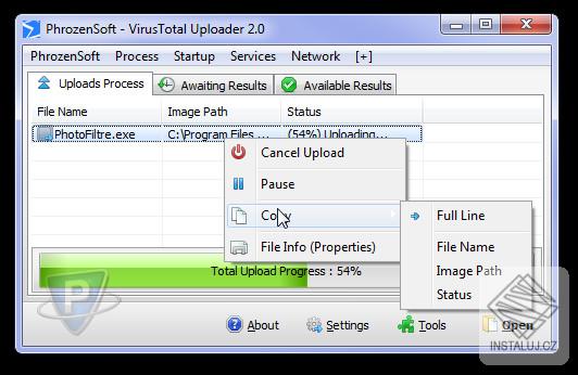 PhrozenSoft VirusTotal Uploader