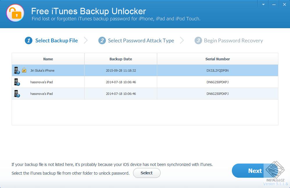 Free iTunes Backup Unlocker