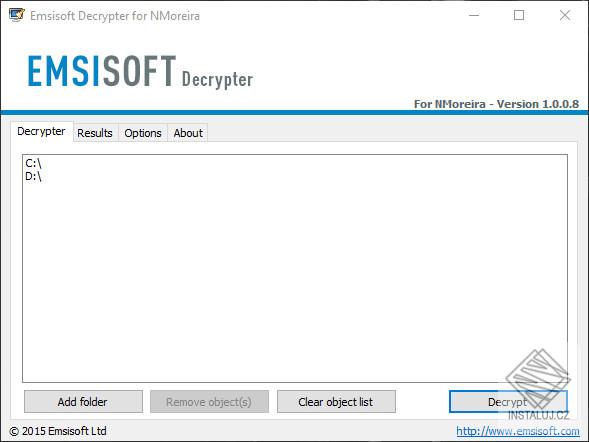 Emsisoft Decrypter for NMoreira