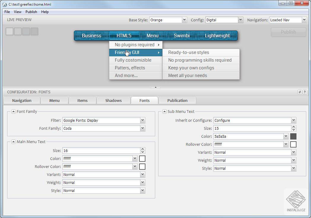 Swimbi - Swift Menu Builder