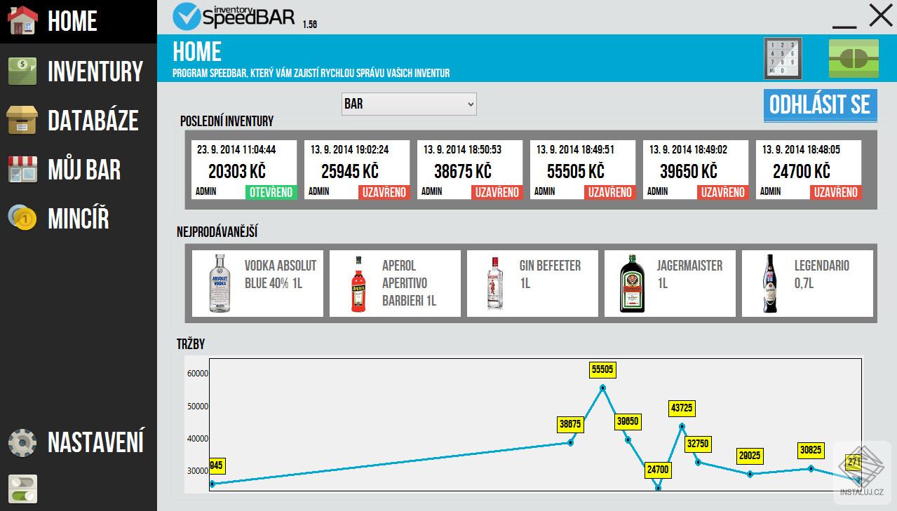 SpeedBAR inventura alkoholu
