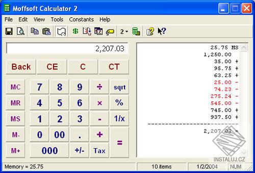 Moffsoft Calculator