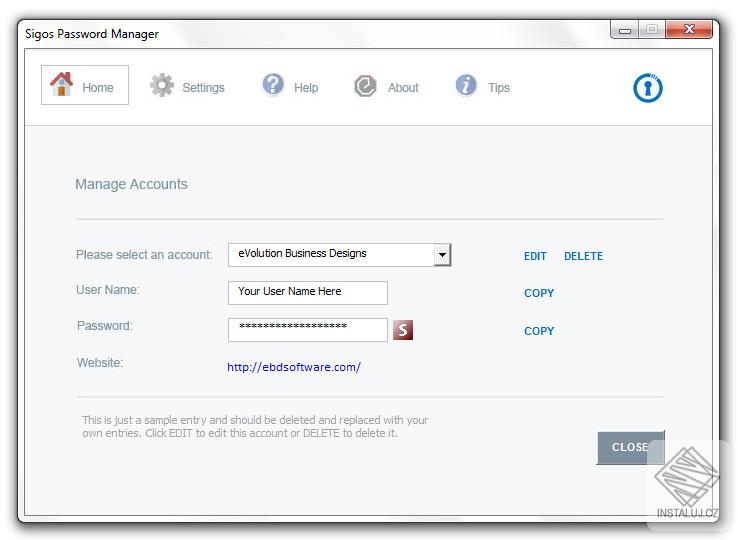 Sigos Password Manager