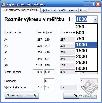 Rozměr výkresu