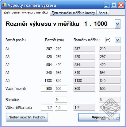 Rozměr výkresu
