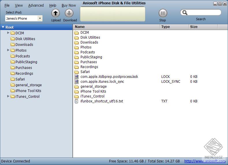 Aniosoft iPhone Disk Utilities