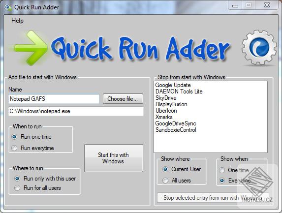 Quick Run Adder
