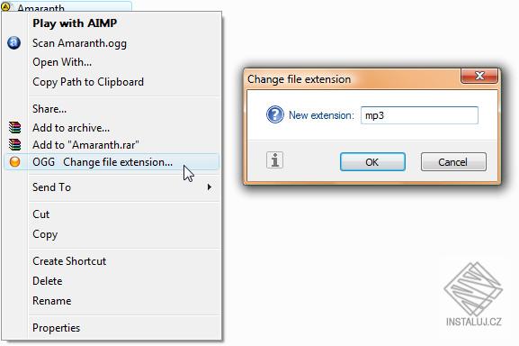 Change File Extension Shell Menu