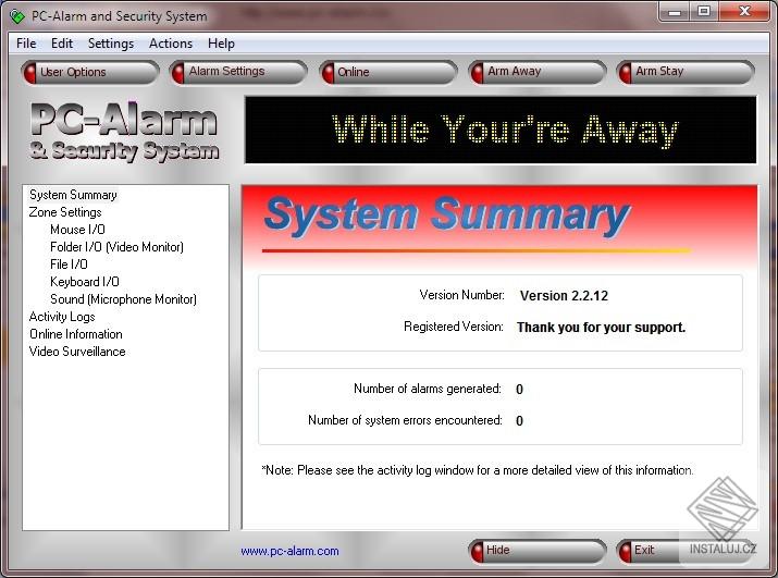 PC-Alarm and Security System
