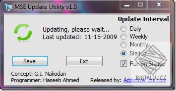 MSE Update Utility
