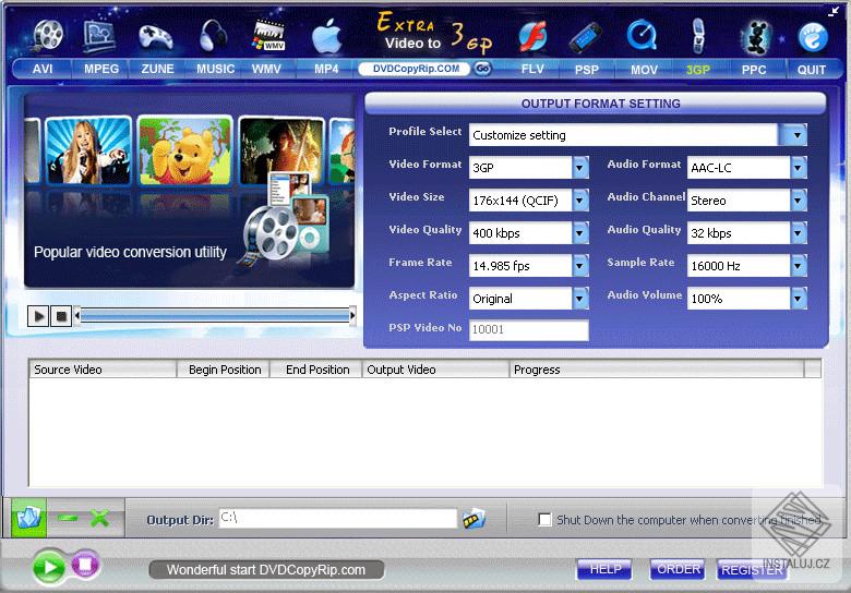 Extra Video to 3GP Converter Free