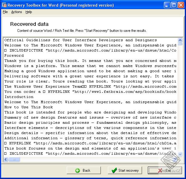 Recovery Toolbox for Word