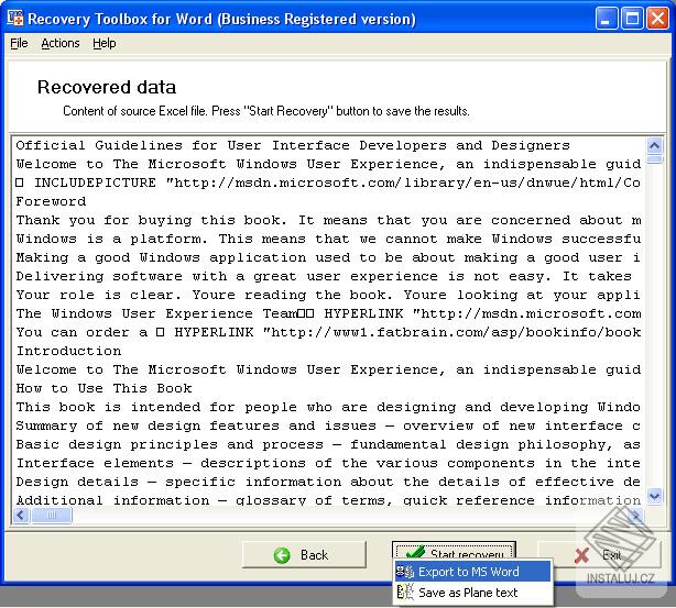 Recovery Toolbox for Word