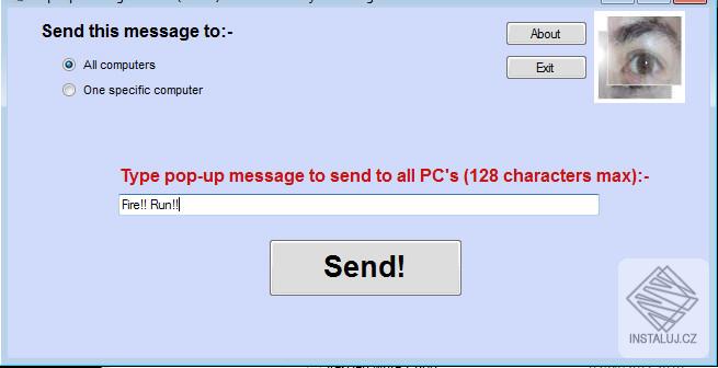 Pop-Up Message Sender