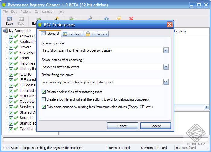 Bytessence RegistryCleaner