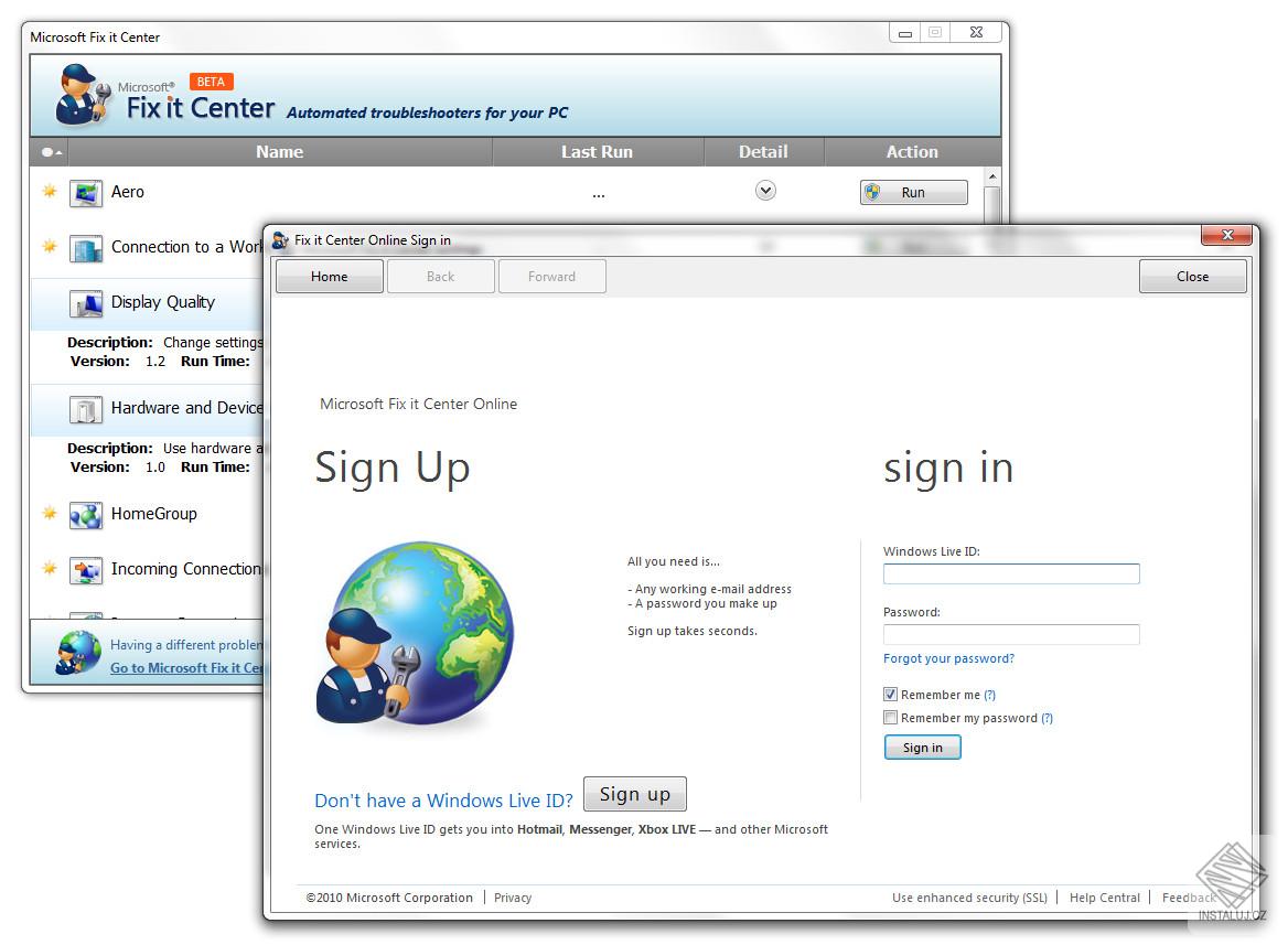 Microsoft Fix It Center