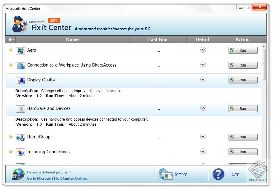 Microsoft Fix It Center