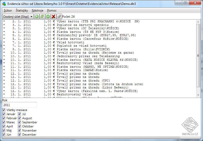 Evidencia bankových účtov