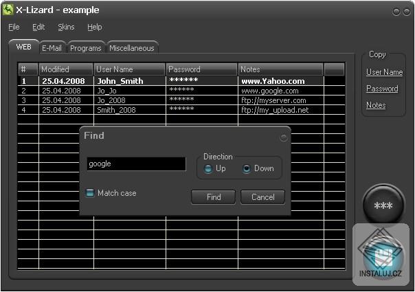 X-Lizard Password Manager