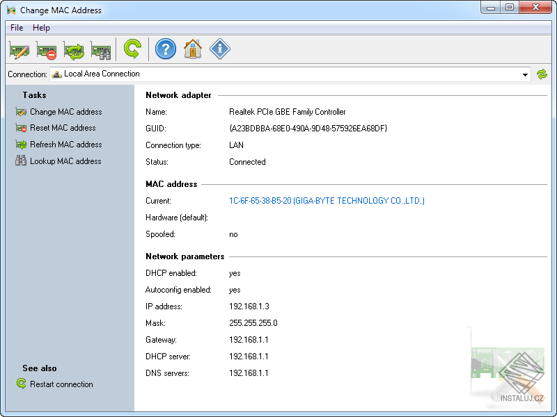 Change MAC Address