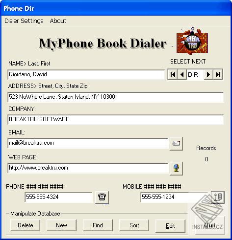 MyPhone Book Dialer