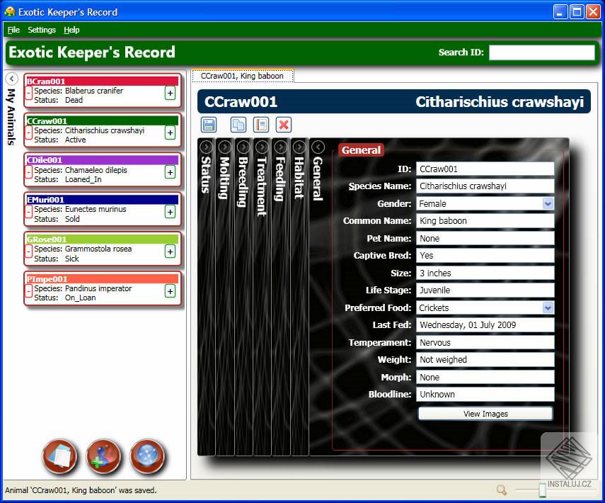 Exotic Keepers Record