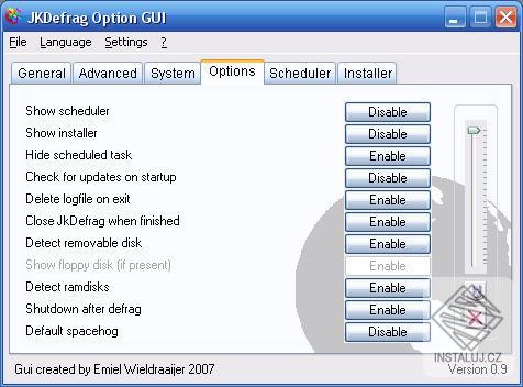 JkDefrag GUI