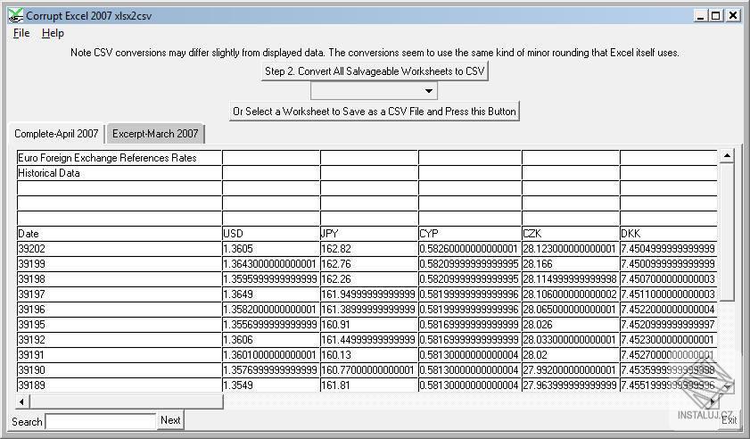 Corrupt-xlsx2csv