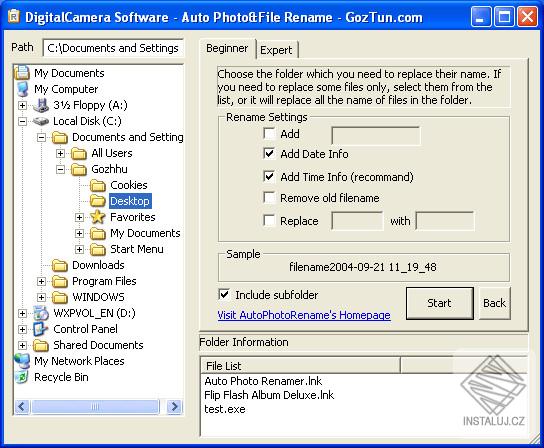 Auto photo renamer