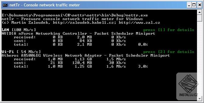 netTr - network traffic monitor