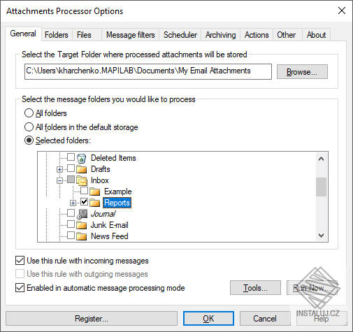Attachments Processor for Outlook