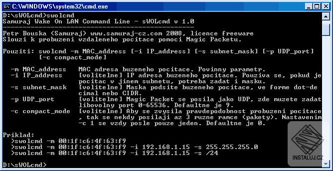 Samuraj Wake On LAN Command Line