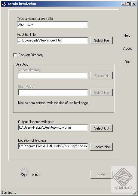 Tarabi html2chm